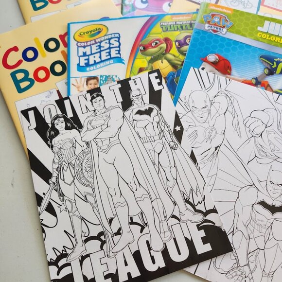 Coloring Books Book Bundle Paw Patrol Avengers Super Hero Teenage Mutant Ninja T - Picture 3 of 9